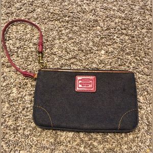 Denim Coach Wristlet